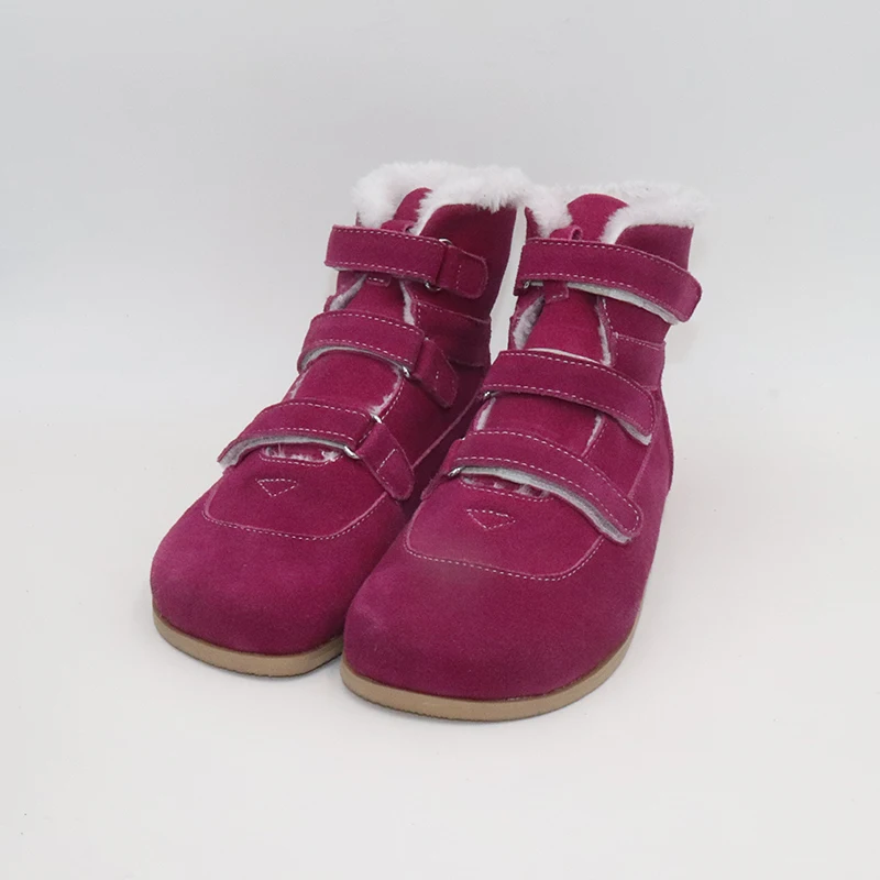 TipsieToes Top Brand Barefoot Genuine Leather Baby Toddler Girl Boy Kids Shoes For Fashion Winter ZigZig Sole Boots