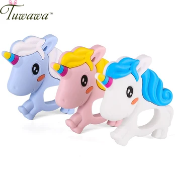 

Baby Teether Food Grade Silicone Rodent DIY Bracelet Necklace Pendant For Pacifier Unicorn Teethers For Teeth