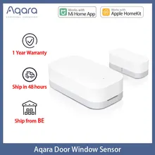 Aqara-Mini Sensor inteligente de puerta y ventana, conexión inalámbrica Zigbee, funciona con la aplicación Mi Home para Android e IOS, MCCGQ11LM