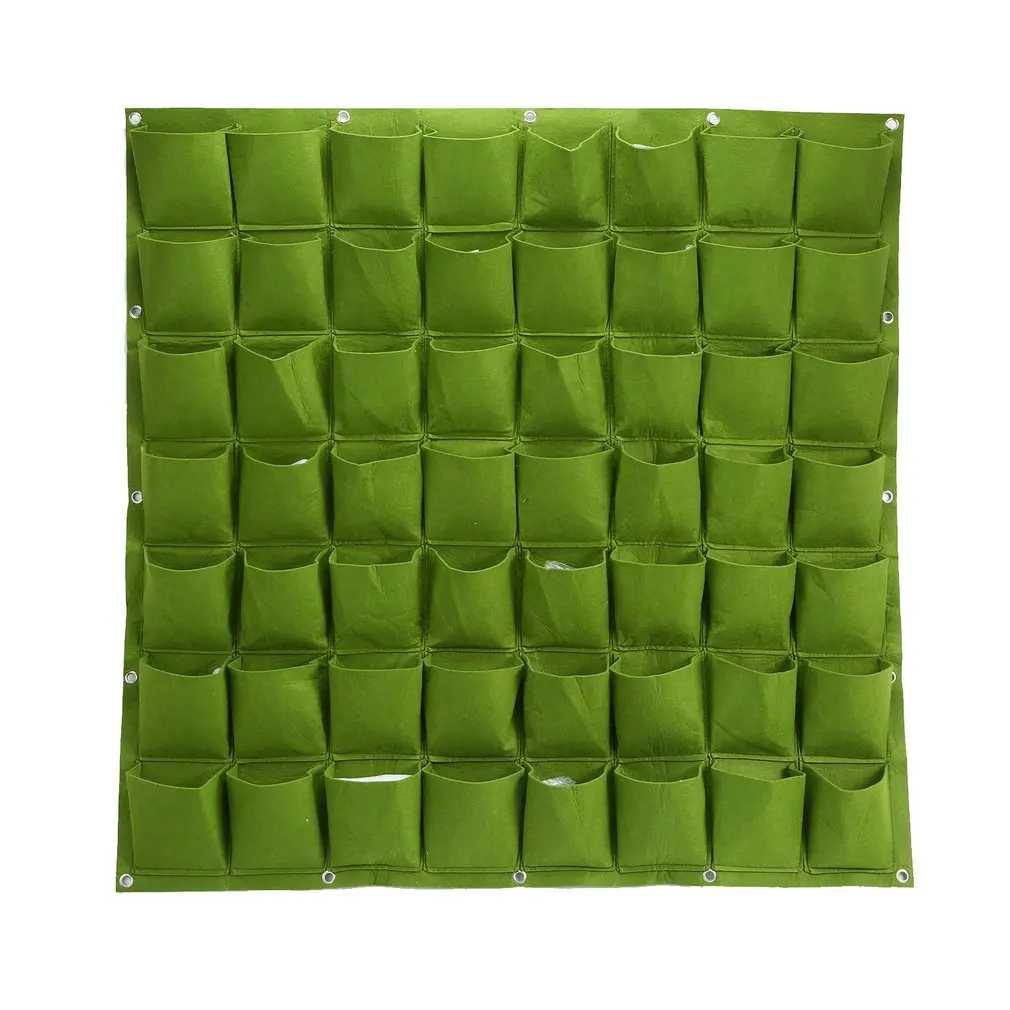 

49/56/64 Pockets Planting Bags Vertical Hanging Wall Plant Growth Bag Home Supplies Yard Garden Decoration Tools 100*100cm