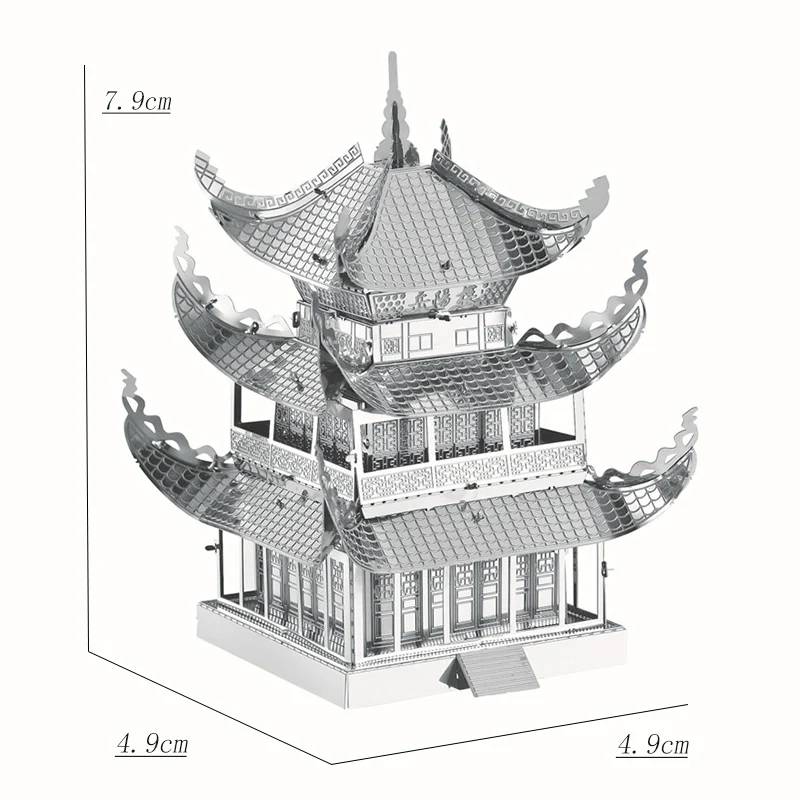 3D золотая головоломка, модель здания Yueyang Tower, развивающие игрушки, сделай сам, лазерная резка, первичная сложная детская игрушка, развивающие игрушки для взрослых, подарки