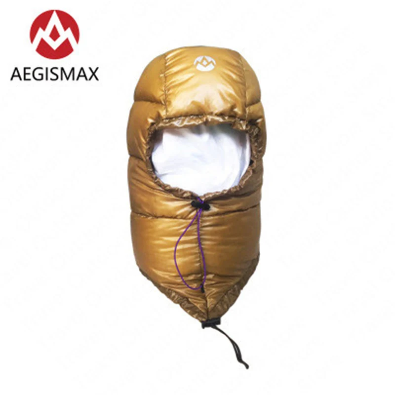 

AEGISMAX Outdoor Ultralight Winter Down Hat Camping Comfort Unisex Keep Warm Anti-freeze Drawing Rope Design Goose Down Hat