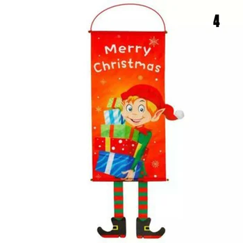 

Merry Christmas Banner Santa Claus Flag Ornament Door Window Hanging Xmas Decor TD326