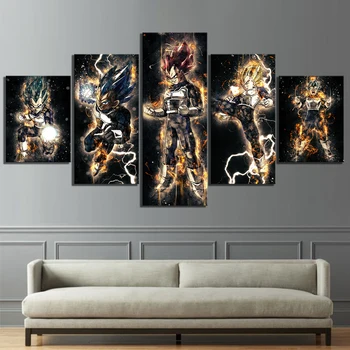 

5 Piece Abstract Art Pictures Anime Poster Paintings Canvas Art for Modern Home Decor Wall Art