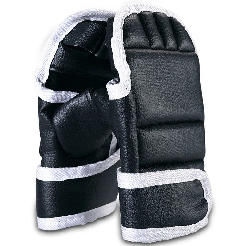 Boxing Gloves Half Finger PU Mitts Free Fight Sanda Karate Sandbag TKD Taekwondo Boxe MMA Muay Thai Training Kickboxing |