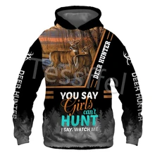 Tessffel jaqueta camuflada masculina, casaco de zíper com estampa 3d para caçador de cervo, estilo unissex
