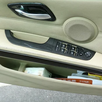 

Carbon Fiber Black Window Switch trim Door Frame Set For BMW 3 Series E90 05-12 Interior