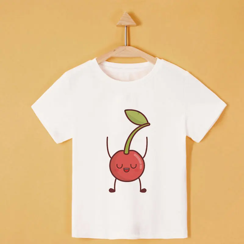 Новинка; Kawaii; футболки для мальчиков с рисунком авокадо, манго, арбуза; рубашка для маленьких детей; футболка с короткими рукавами; милая детская футболка для девочек - Цвет: 4320