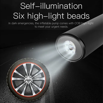 

AOZBZ Portable USB Charging Auto Tire Inflator Cordless Digital Display Air Compressor Air Pump LED Light Tire Pump