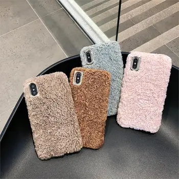 

Artificial Wool Fur Case For Huawei P smart Plus 2019 P30 Lite Pro P20 Plus P10 Nova 3e 4E P9 Lite Mini P8 Lite 2017 Plush Cover
