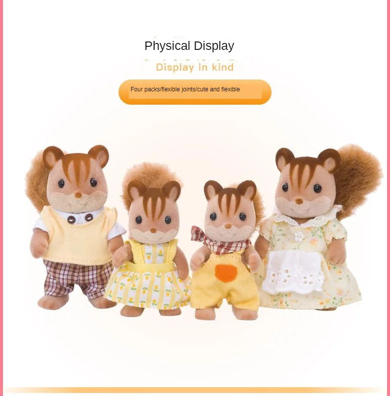 Sylvanian Families игрушка Sylvanian Families ореховая белка семья дети девочки игровой дом кукла 4172