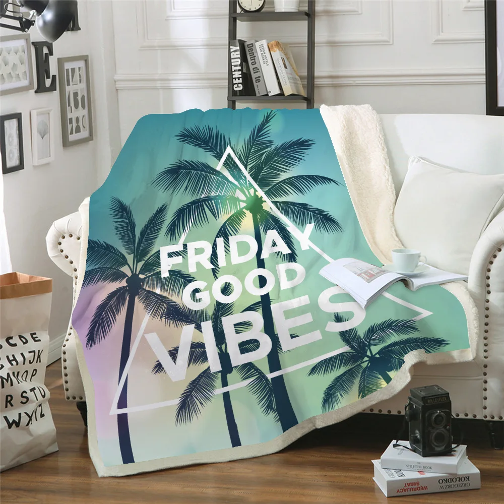 

tropical trees fleece blanket warm keeping throw blanket
