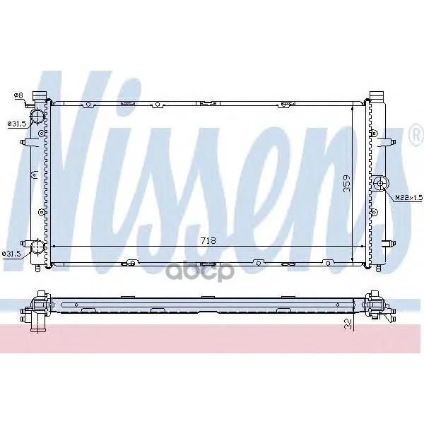Радиатор Vw Transporter Iv Мкпп 65273a Nissens арт. 65273A