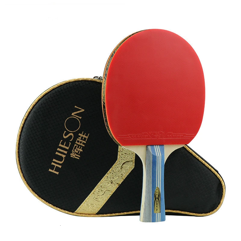 HUIESON высокое качество 3 звезды настольный теннис ракетка с бугорками резиновая Настольный теннис ракетка для пинг-понга с мешок детей Школа