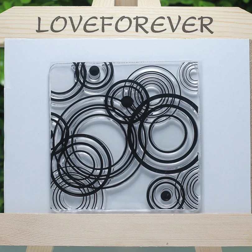 

Artistic circle background transparent clear stamp for Scrapbooking/Card Making/Stamp set stationery Party fun Decoration Supply