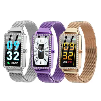 

Multi-function Heart Rate Monitor Smart Watch Fitness Tracker Bluetooth Waterproof 1.14inch Women Smart Bracelet For Android IOS