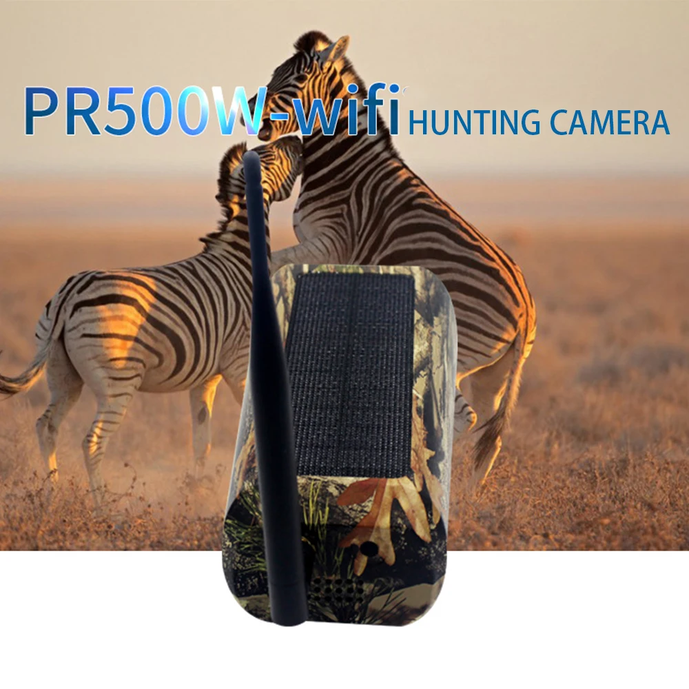 

PR500W WiFi 1080P HD Hunting Cameras Infrared Camera Waterproof Solar Energy Hunting Camera for Hunting Camping Outdoor Tools
