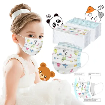 

In Stock 50pc Kids Children Disposable Face Mask Cartoon Printed Masks 3 Layer Earloop Breathable Non Wovens Mask Mascarillas #1