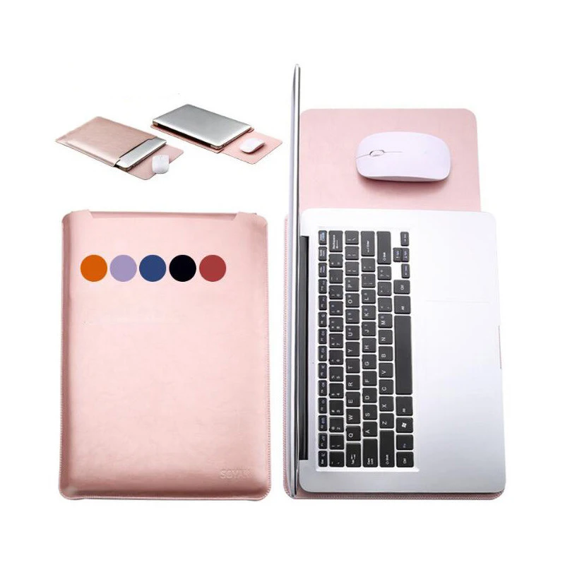 

waterproof Notebook sleeve 12 inch leather Laptop bag pouch cover for macbook air pro 12 case