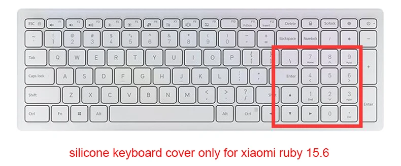 Силиконовый чехол для клавиатуры Xiaomi mi ruby 15,6 дюймов mi book 15 mi 15,6, Защитная пленка для ноутбука