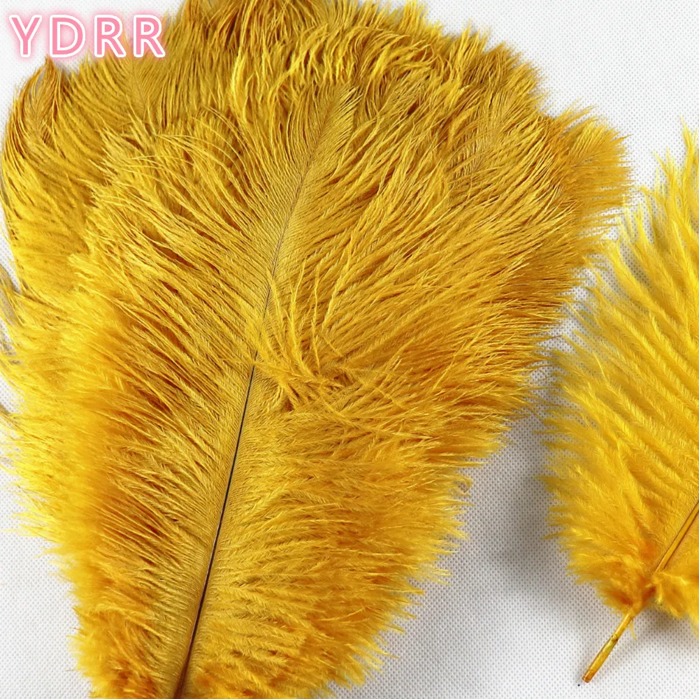 Discount item 100 Yellow Color Ostrich Feather Plume for Wedding centerpieces