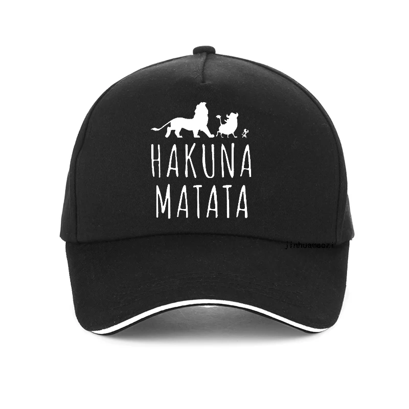 Модные Бейсбольные кепки с буквенным принтом Hakuna Matata из хлопка Pumba Мужские Женские шапки летняя шляпа от солнца уличная Бейсболка унисекс