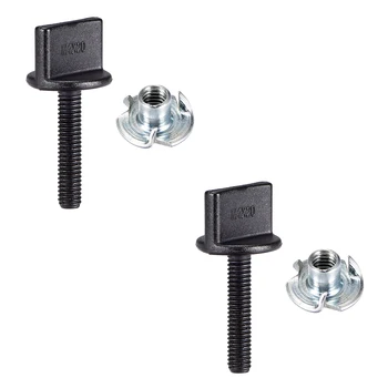 

uxcell M4 x 20mm Thumb Screw with T Nut Plastic Screws Metric Thread 2 Pcs