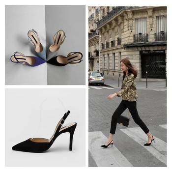 

Women Shoes Middle Kitten Heels Slingback Dress Pumps Ladies Bow Knot Blue Black Red Court Christian Party Dance Shoes 3328-16