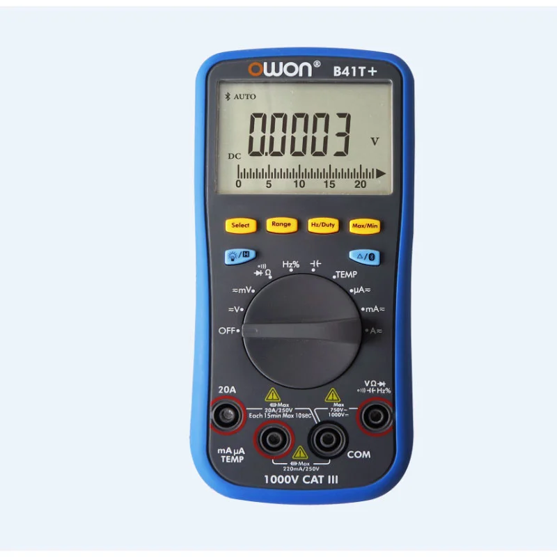

Мультиметр OWON B41T + 4 1/2, цифровой мультиметр с Bluetooth, среднеквадратичный тестер метров, регистратор данных 3 в 1, мультиметр, измеритель температуры