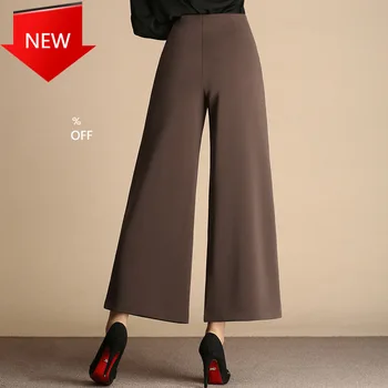 

Fashion Solid Cotton Linen Women Pants Casual Loose Women Calf-length Pants Spring Summer