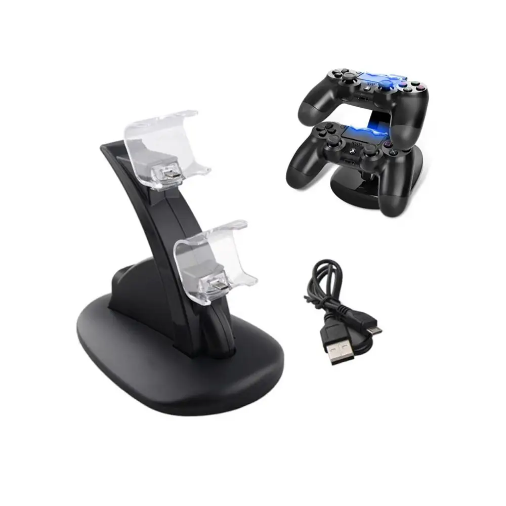 

USB Dual Gamepad Charger dock Controller Game Controller Power Supply Charging Station Stand For Sony Playstation 4 PS4/ PS4 Pro