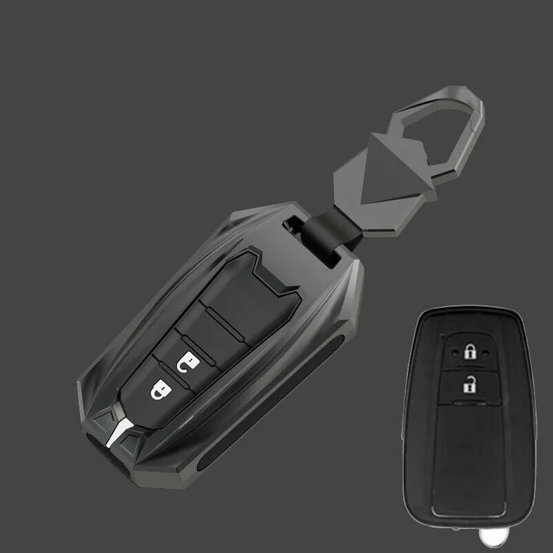 Coperture della copertura della cassa chiave dell'automobile in lega di zinco per Toyota CHR C-HR Prado Prius Camry Corolla RAV4 2017 2018 2019 accessori - H1e65e42ccc204d23b125e12abee0dfb64