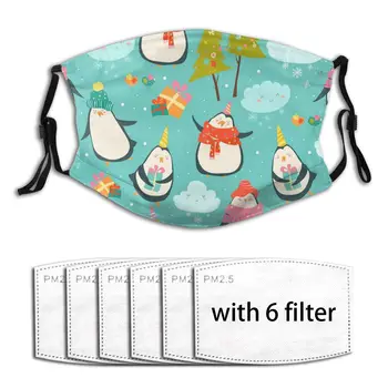 

Air Pollution Cute Penguins Unisex Face Mask Protective Mask Anti Haze Dust Dustproof Mouth Mask Reusable Breathable