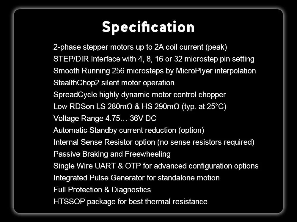 BIGTREETECH TMC2225 V1.0 UART Драйвер шагового двигателя бесшумный драйвер StepStick VS TMC2208 части 3d принтера для SKR V1.3 плата управления