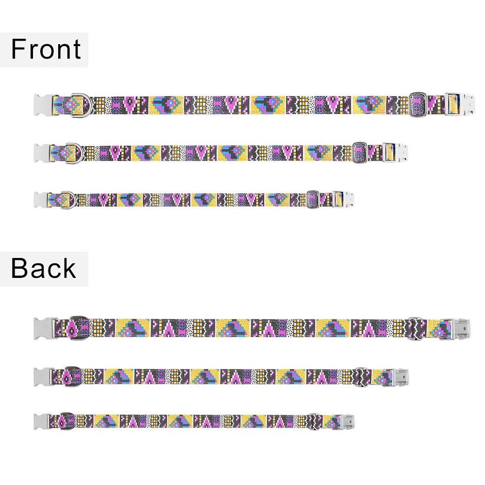 Выгравированная собачий ошейник именной нейлоновый Маленький Средний Большой собачий щенок