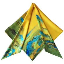 

110*110 Silk Square Scarf 100% Mulberry Silk Scarf with Hand Rolled Edge Foulard Satin Femme Big Mulberry Scarves Shawls