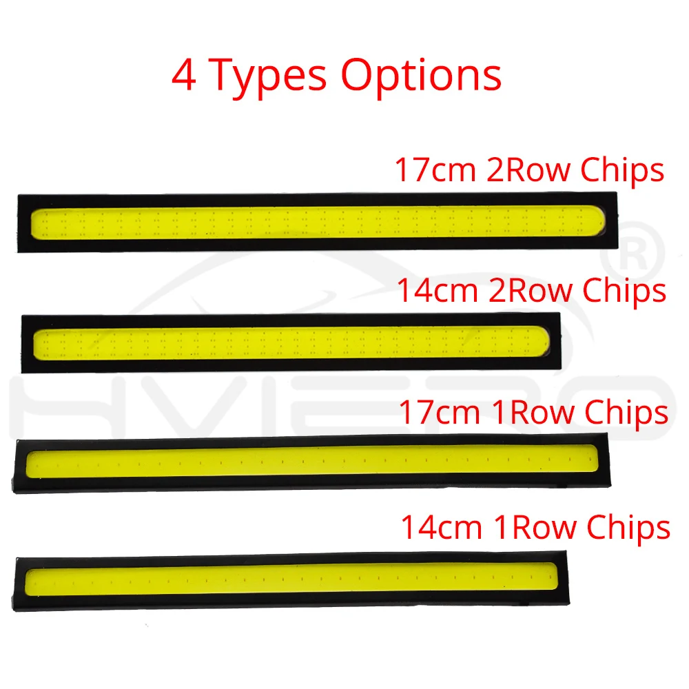 Hviero 1Pcs 17cm Car DRL COB Driving Fog lamp Double Row76Leds Daytime Running lights Auto Waterproof update Ultra Bright LED DC 12V
