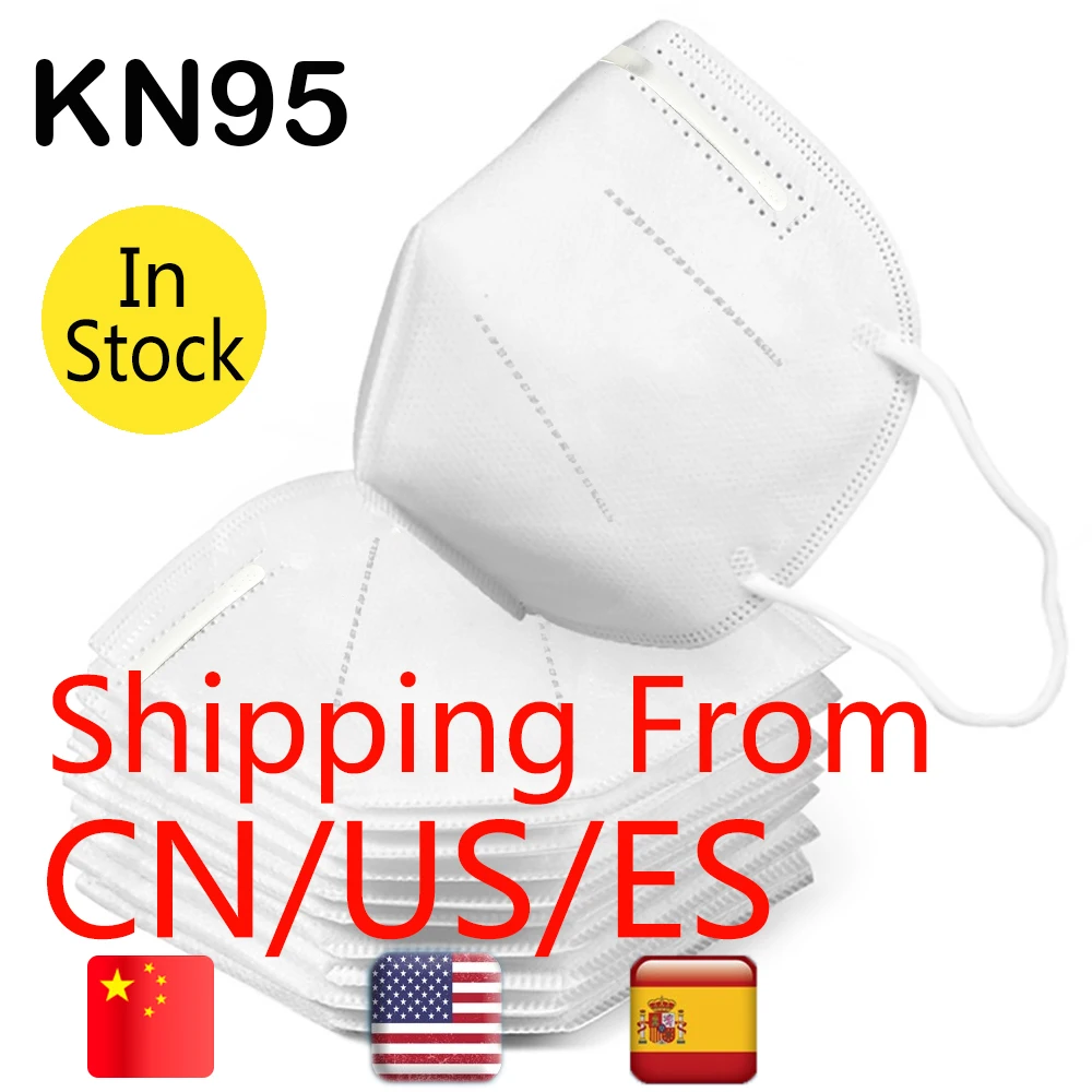 

In Stock 20 Pcs KN95 Masks KN95 Non-woven Dust Mask Anti Dust 95% Filtration PM2.5 Breathing Bicycle Riding Mask