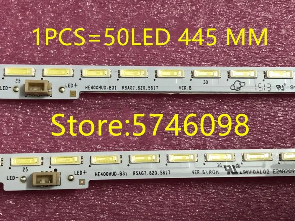 Beented LED strip HE400HUD-B31 RSAG7.820.5817 SSY-1135387-A 50LED 445MM for LED40K370