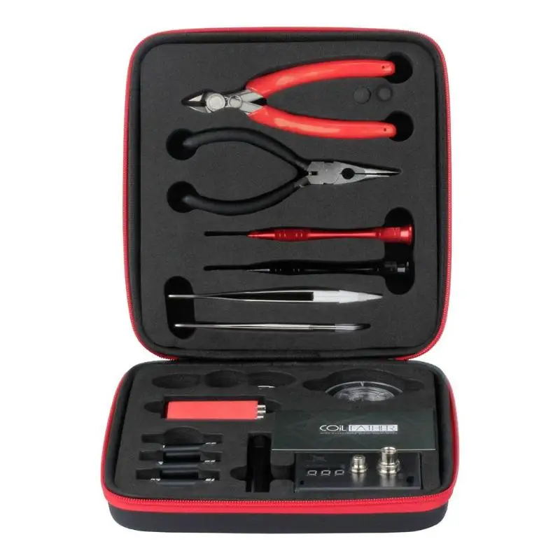 

Electronic Cigarette Tool Kit Wire Heaters Tweezers Pliers Coil Jig for RDA RDTA RTA E Cig Accessories Vape Bag Coiling Kit