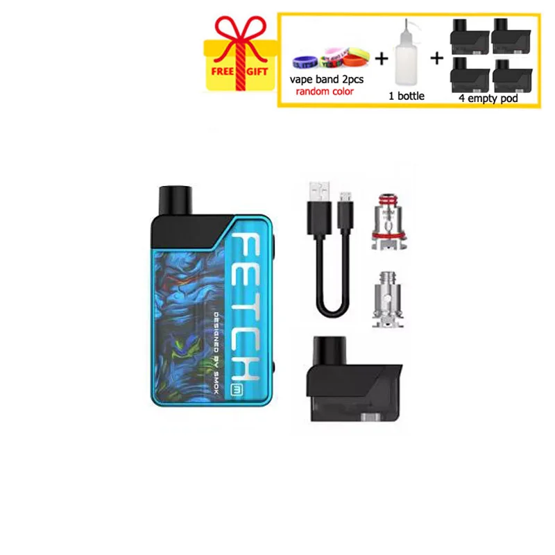 SMOK Fetch Mini Pod Vape Kit 3,7 мл Catridge 1200 мАч батарея электронная сигарета с об/мин сетки тройной катушки VS RPM40 испаритель - Цвет: Fluid Blue