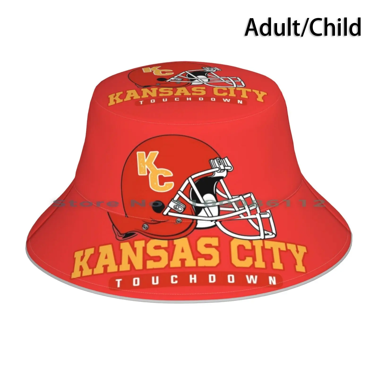KansasCityFootballTeamBucketHatSunCapFootballSportsKcChiefs