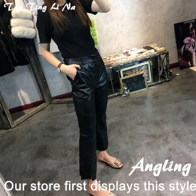 

Top brand Fashion 2020 New Genuine Sheep Leather Pants Y46 high quality