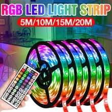 

LED RGB Light Strip 12V IR Infrared Control Lamp Ribbon LED Flexible Waterproof Strip 5M 10M 15M 20M LED Indoor Atmosphere Lamp
