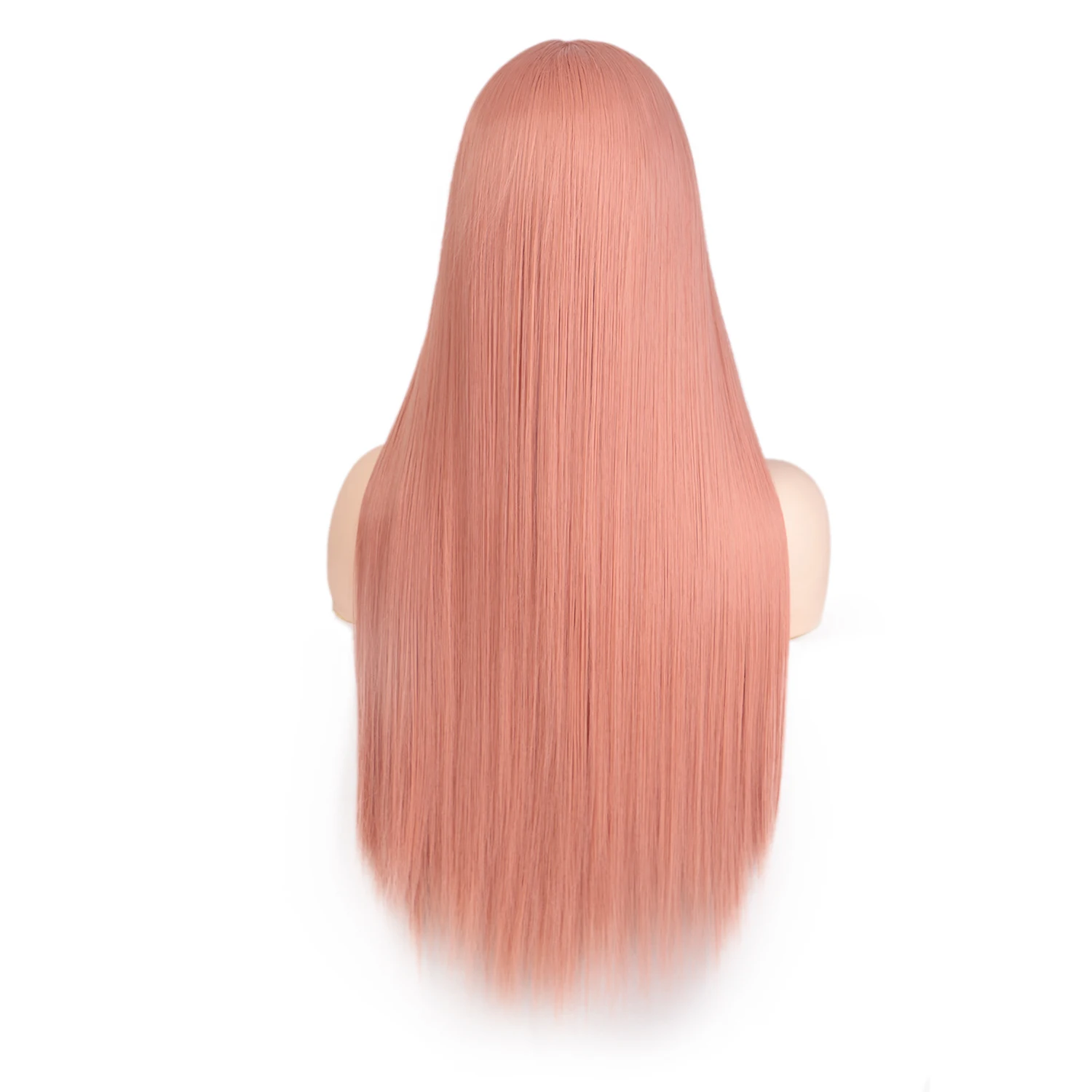 Aisi Queens синтетический парик на кружеве длинные прямые средние части красный оранжевый для Черный Белый для женщин Косплей натуральные волосы - Цвет: LS151