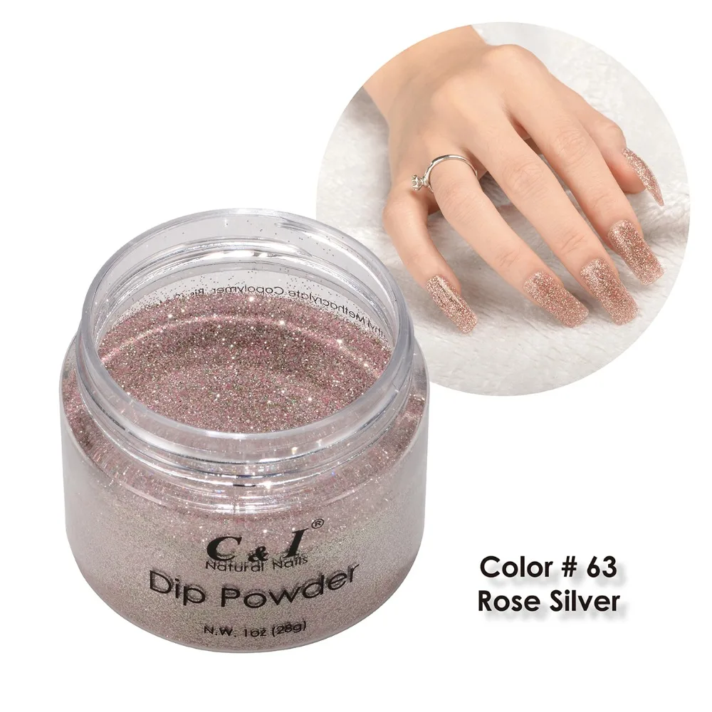 C&I Dip Powder Color # 63 Rose Silver 1