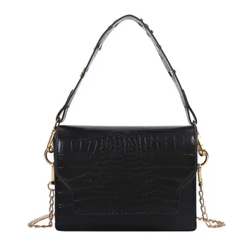 

Mini Small Square bag 2020 Fashion New super PU Leather Women's Handbag Crocodile pattern Chain Shoulder Messenger Bags vegan