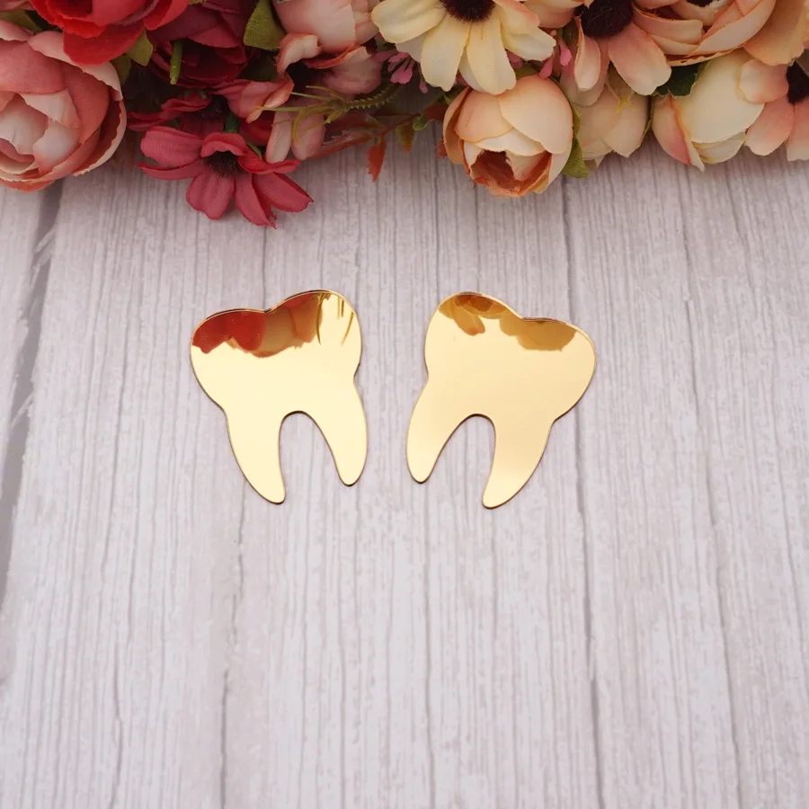Wall Stickers Self Adhesive Stickers Self Adhesive Wall Stickers 50pcs/Lot Cute Cartoon Teeth Decoration Mirror Wall Stickers Dental Clinic Acrylic Stickers For Home Decor