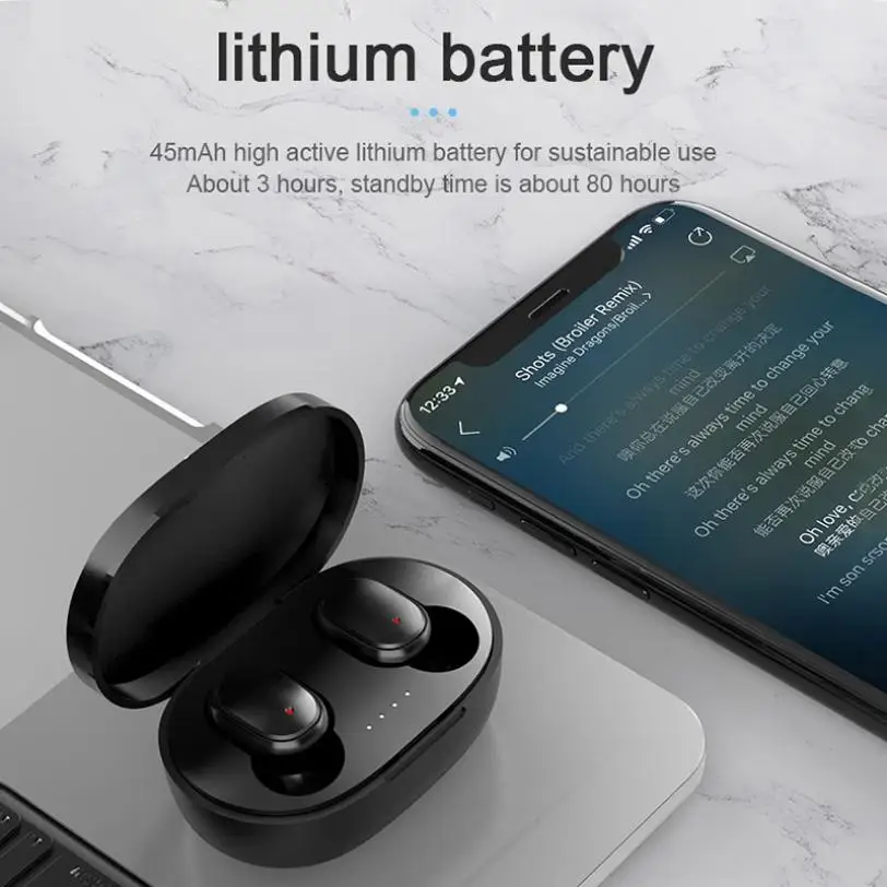 TWS Bluetooth 5 0 Wireless Headset Touch Control Headphone Noise Canceling Earbuds Waterproof Mini Sports Gaming Earphone