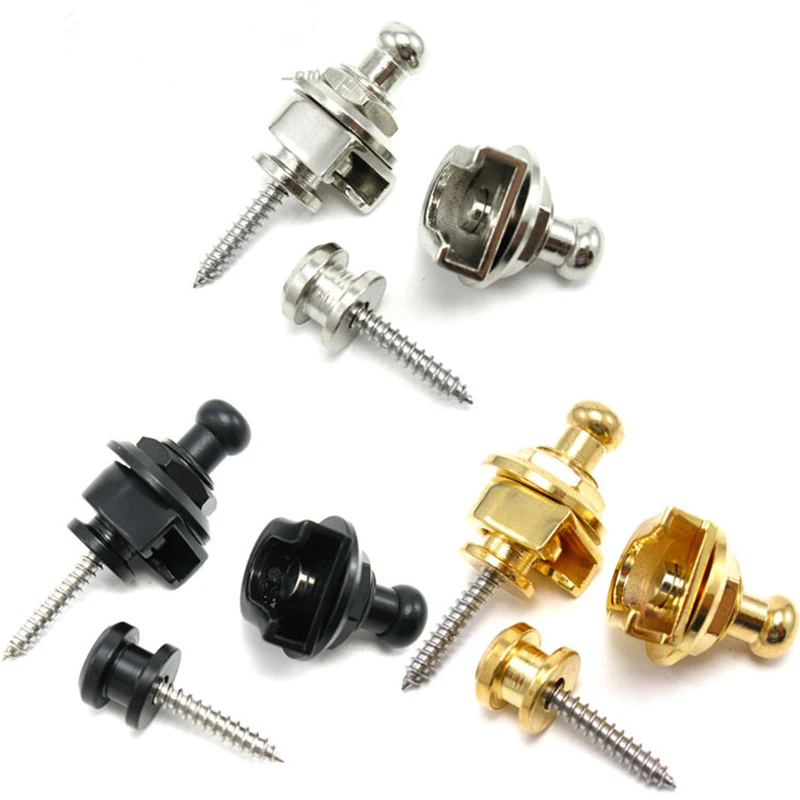 

1 Pair 4mm Thread Nonslip Electric Guitar Strap Buckle Lock